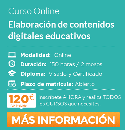 Curso "Elaboración de Contenidos Digitales Educativos" online